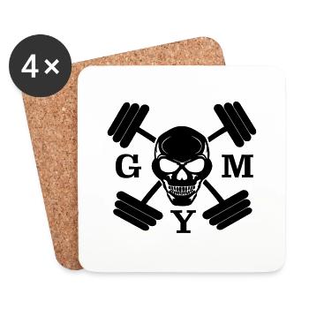 gym - Untersetzer (4er-Set) - Weiß - Vorne