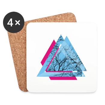 AD Triangle - Coasters (set of 4) - white - Front