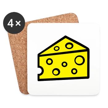 Käse - Untersetzer (4er-Set) - Weiß - Vorne