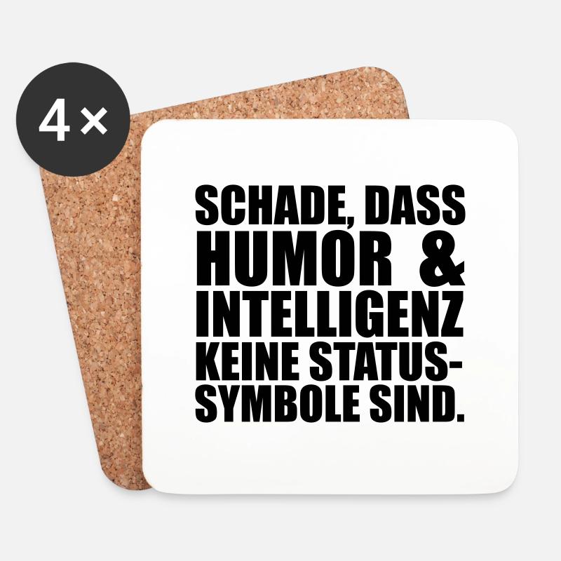 Intelligenz Statussysmbol - Untersetzer (4er-Set) - Weiß