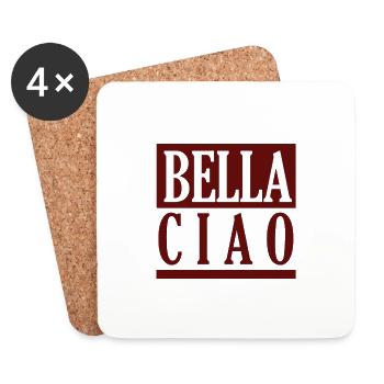 Bella Ciao Bye Song Song Spanish - Coasters (set of 4) - white - Front