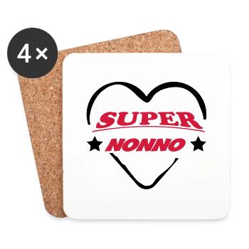 Super nonno 111 - Untersetzer (4er-Set) - Weiß - Vorne