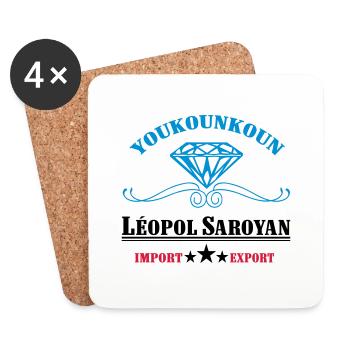 youkounkoun léopol saroyan - Dessous de verre (lot de 4) - blanc - Devant