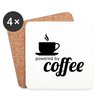 Kaffee - Untersetzer (4er-Set) - Weiß - Vorne