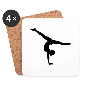 Gymnastic Bodenturnen Kunstturnen Sport turnen - Untersetzer (4er-Set) - Weiß - Vorne
