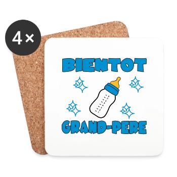 Bientot grand-pere - Coasters (set of 4) - white - Front