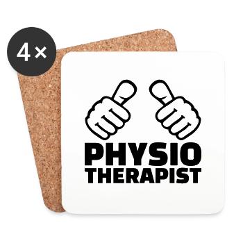 Physiotherapeut - Untersetzer (4er-Set) - Weiß - Vorne