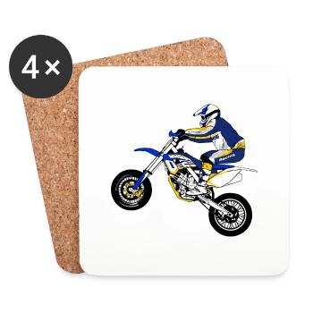 Supermoto - Supermotard - Coasters (set of 4) - white - Front