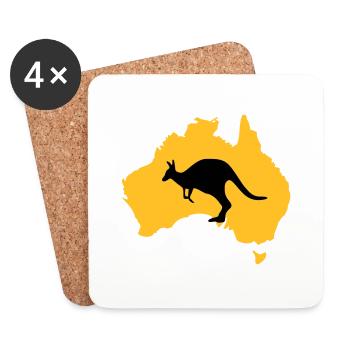 australia - Coasters (set of 4) - white - Front