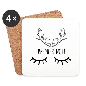 mon premier noel - Dessous de verre (lot de 4) - blanc - Devant