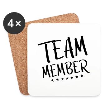 team member - Coasters (set of 4) - white - Front