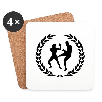 fighter design - Untersetzer (4er-Set) - Weiß - Vorne