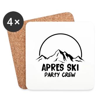 apres_ski_party_crew - Dessous de verre (lot de 4) - blanc - Devant
