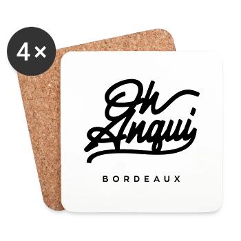 Oh anqui - Bordeaux - Dessous de verre (lot de 4) - blanc - Devant