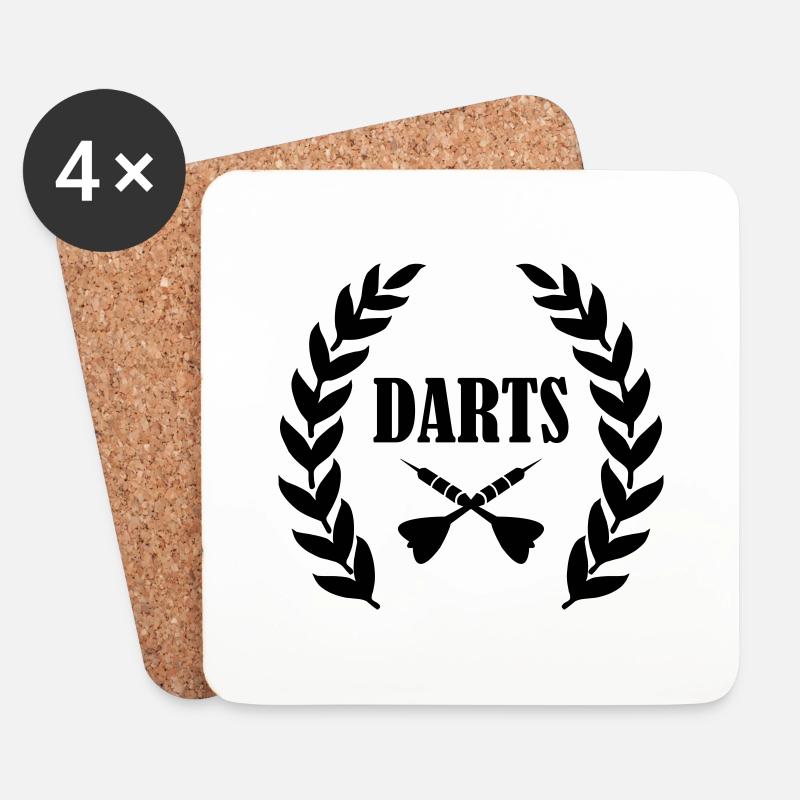 darts - Untersetzer (4er-Set) - Weiß