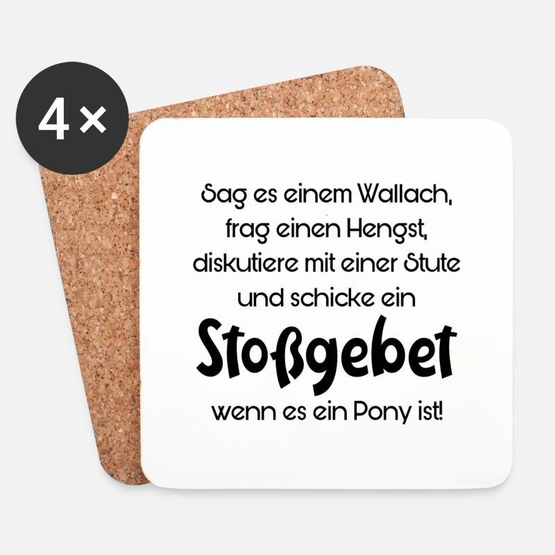 pony stossgebet - Untersetzer (4er-Set) - Weiß