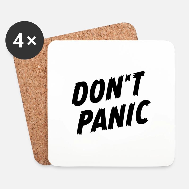 Don't Panic - Untersetzer (4er-Set) - Weiß