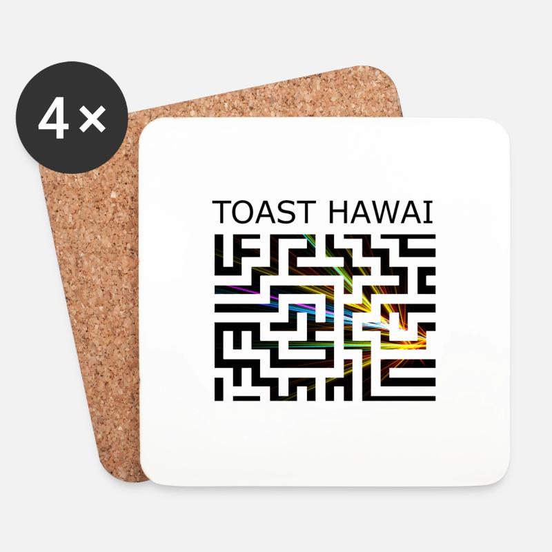 Toast Hawai - Untersetzer (4er-Set) - Weiß