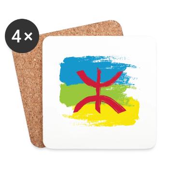 Amazigh Flag (Artistic variant) - Coasters (set of 4) - white - Front