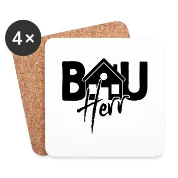 Builder - Building a house Build a house - Coasters (set of 4) - white - Front