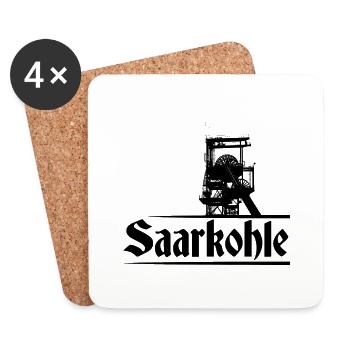 Saarkohle Zeche Saarland - Untersetzer (4er-Set) - Weiß - Vorne