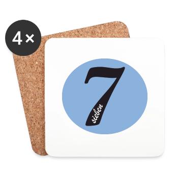 7 sieben - Untersetzer (4er-Set) - Weiß - Vorne