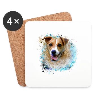 Jack Russell terrier,Malerei,graffiti,hund, beagle - Untersetzer (4er-Set) - Weiß - Vorne