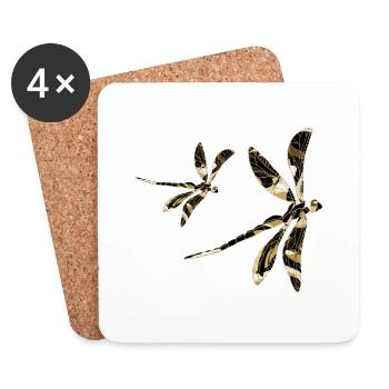 Dragonflies - Coasters (set of 4) - white - Front