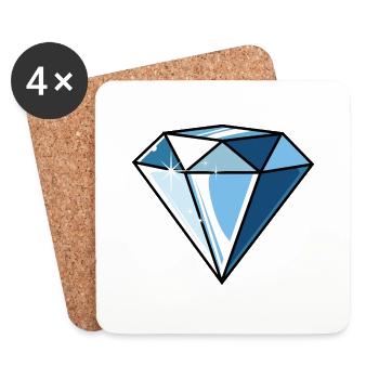 Diamond - Coasters (set of 4) - white - Front