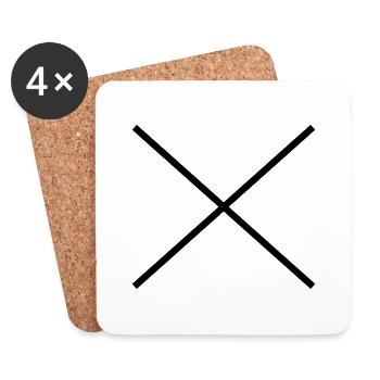 cross - Coasters (set of 4) - white - Front