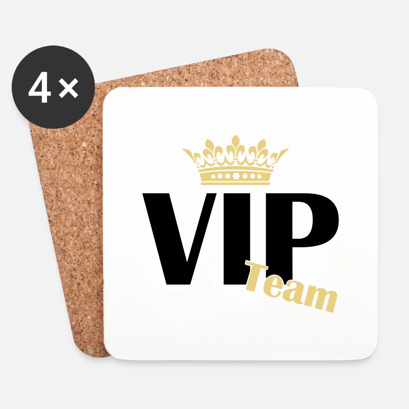vip team - Untersetzer (4er-Set) - Weiß