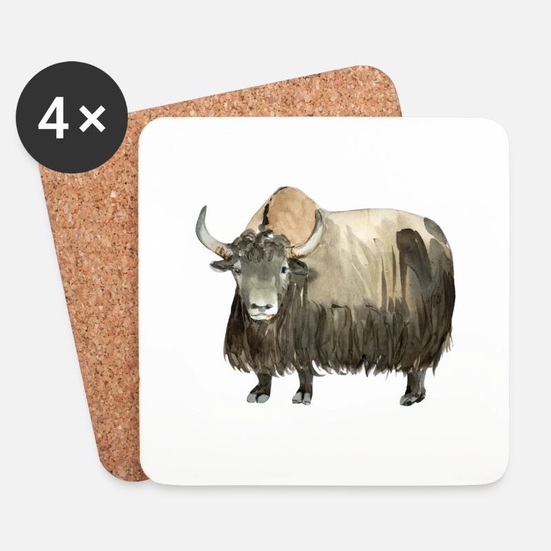 Yak - Untersetzer (4er-Set) - Weiß
