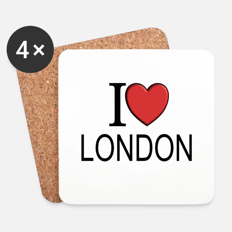 I love London - Untersetzer (4er-Set) - Weiß