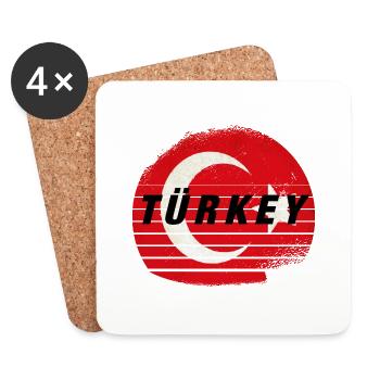 Türkey, Türkei - Untersetzer (4er-Set) - Weiß - Vorne
