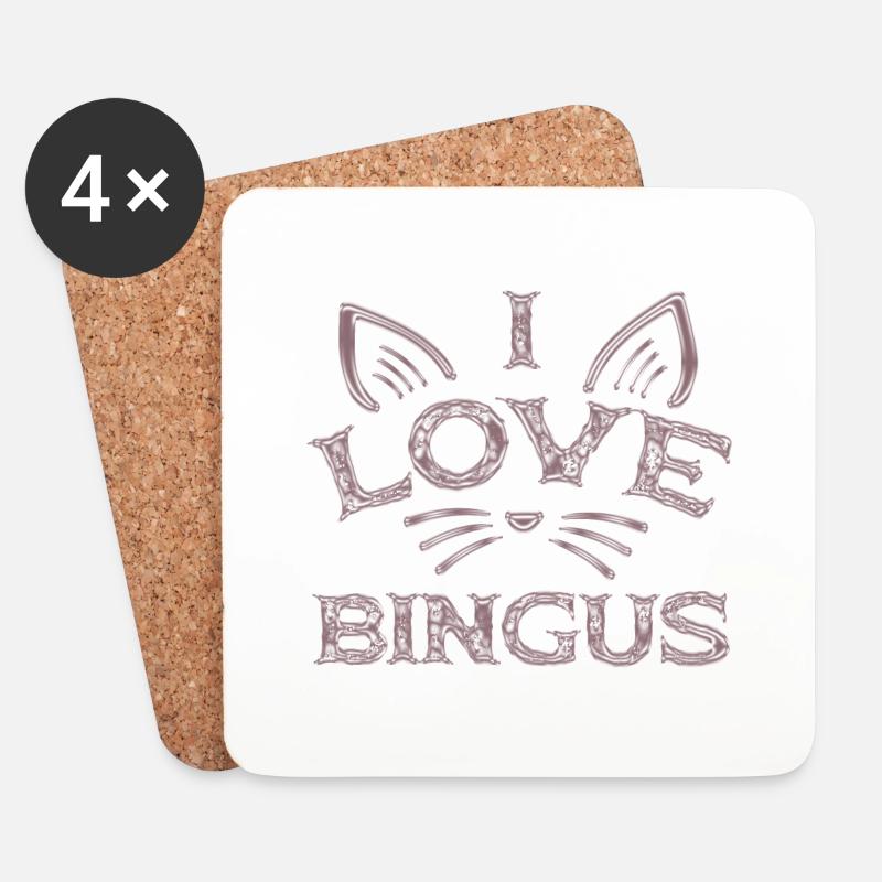 Bingus Cat - Untersetzer (4er-Set) - Weiß