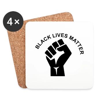 BLACK LIVES MATTER - Untersetzer (4er-Set) - Weiß - Vorne