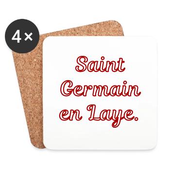 Saint Germain en Laye - Dessous de verre (lot de 4) - blanc - Devant