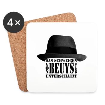 Das Schweigen von Joseph Beuys wird unterschätzt - Untersetzer (4er-Set) - Weiß - Vorne