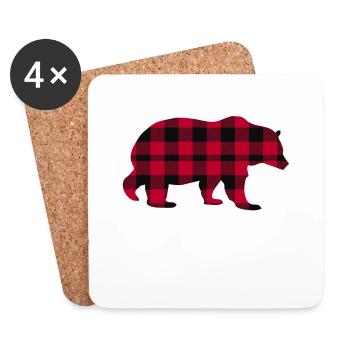 Papa Bear - Coasters (set of 4) - white - Front