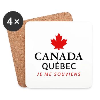 Kanada Quebec Maple Leaf Ahornblatt I love Canada - Untersetzer (4er-Set) - Weiß - Vorne