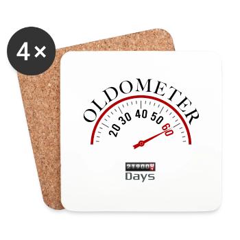 Oldometer 60e anniversaire - Dessous de verre (lot de 4) - blanc - Devant