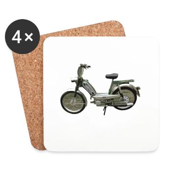 Hercules Prima 5 T-Shirt I 25 Kmh Moped - Untersetzer (4er-Set) - Weiß - Vorne