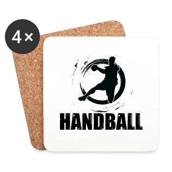 Handball Motiv für Handballer Sport - Untersetzer (4er-Set) - Weiß - Vorne