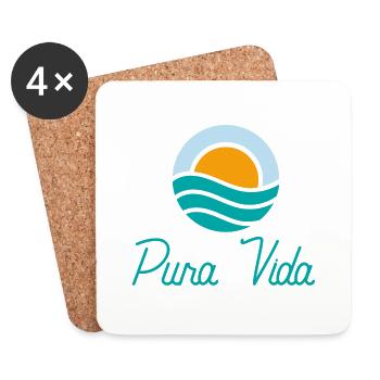 Pura vida Soleil - Dessous de verre (lot de 4) - blanc - Devant