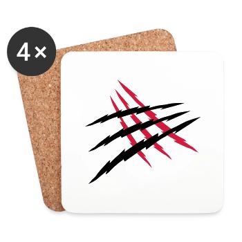 2 scratches wound - Coasters (set of 4) - white - Front