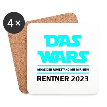 Das Wars Rentner 2023 - Untersetzer (4er-Set) - Weiß - Vorne