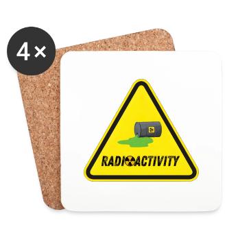 Radioactivity - Dessous de verre (lot de 4) - blanc - Devant