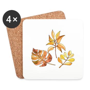 Liste - Dessous de verre (lot de 4) - blanc - Devant