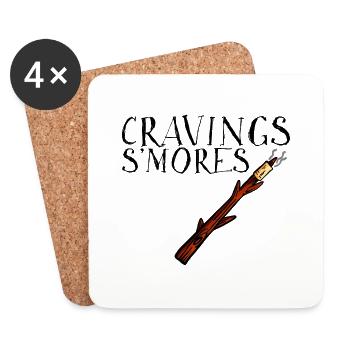 Envie de S’mores - Dessous de verre (lot de 4) - blanc - Devant