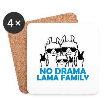 Parents No Drama Llama - Coasters (set of 4) - white - Front